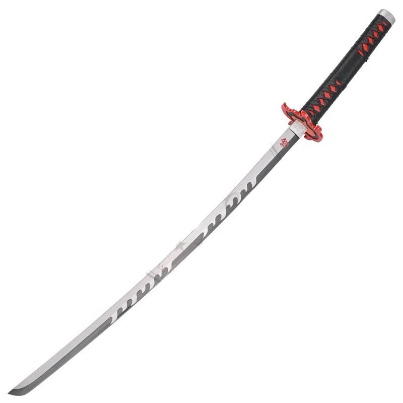 Demon Slayer: Kimetsu No Yaiba: Tanjiro with Flame Hilt Steel Nichirin Blade